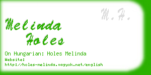 melinda holes business card